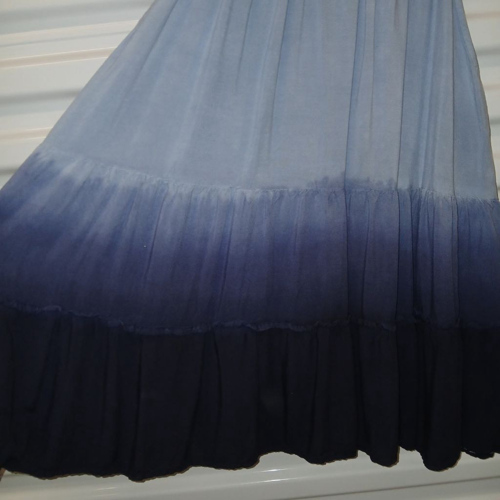 Women's UNIQUE SPECTRUM Blue Navy Ombre Tank Top 2X - Picture 5 of 7